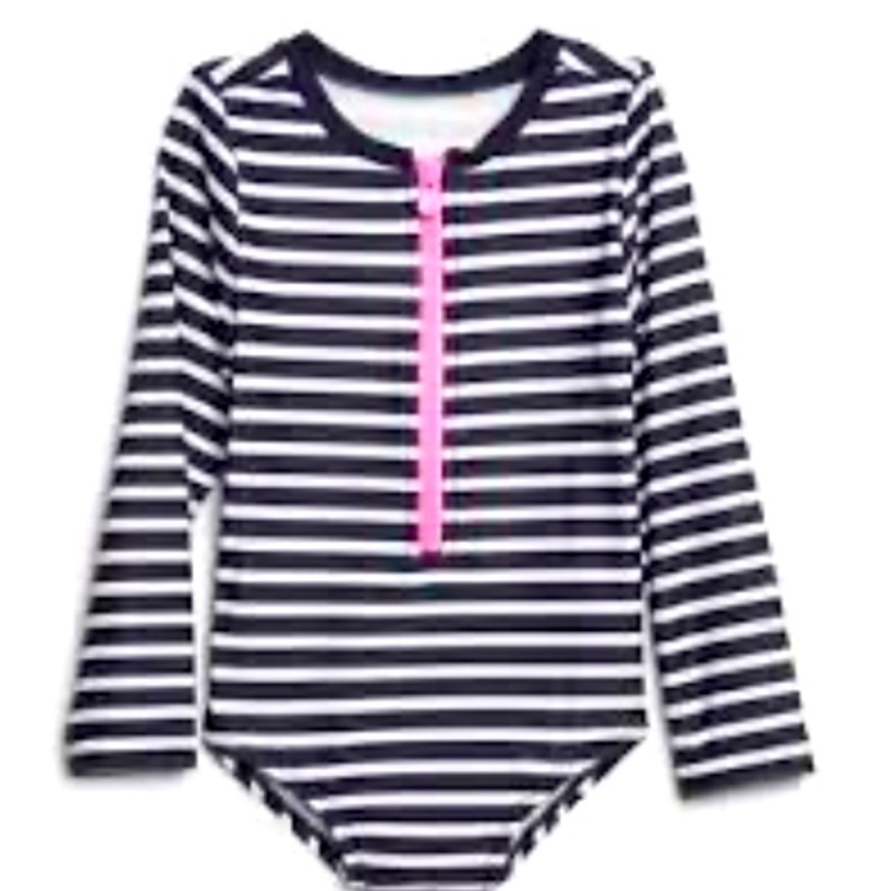 Gap Baby Navy Stripe One Piece Rash Guard, Size 4